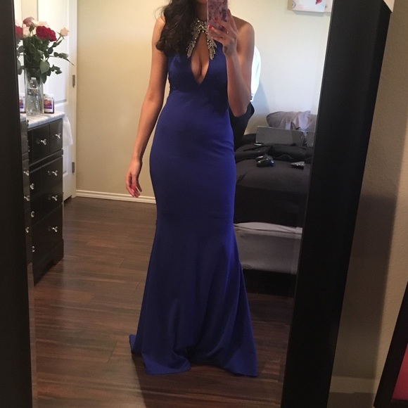 SOLD - Royal blue Formal Dress - Picture 2 of 4